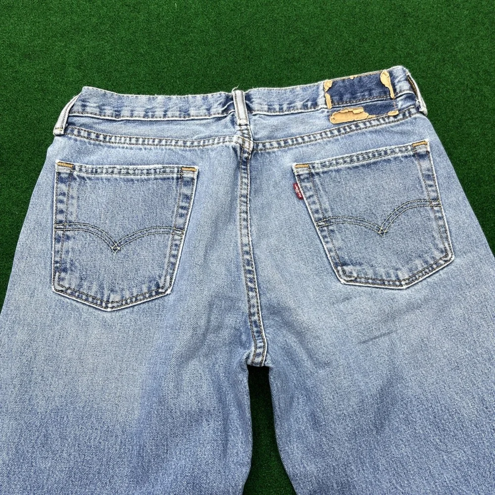 Levi's 514 Straight Leg Blue Denim Jeans Mens 32x34